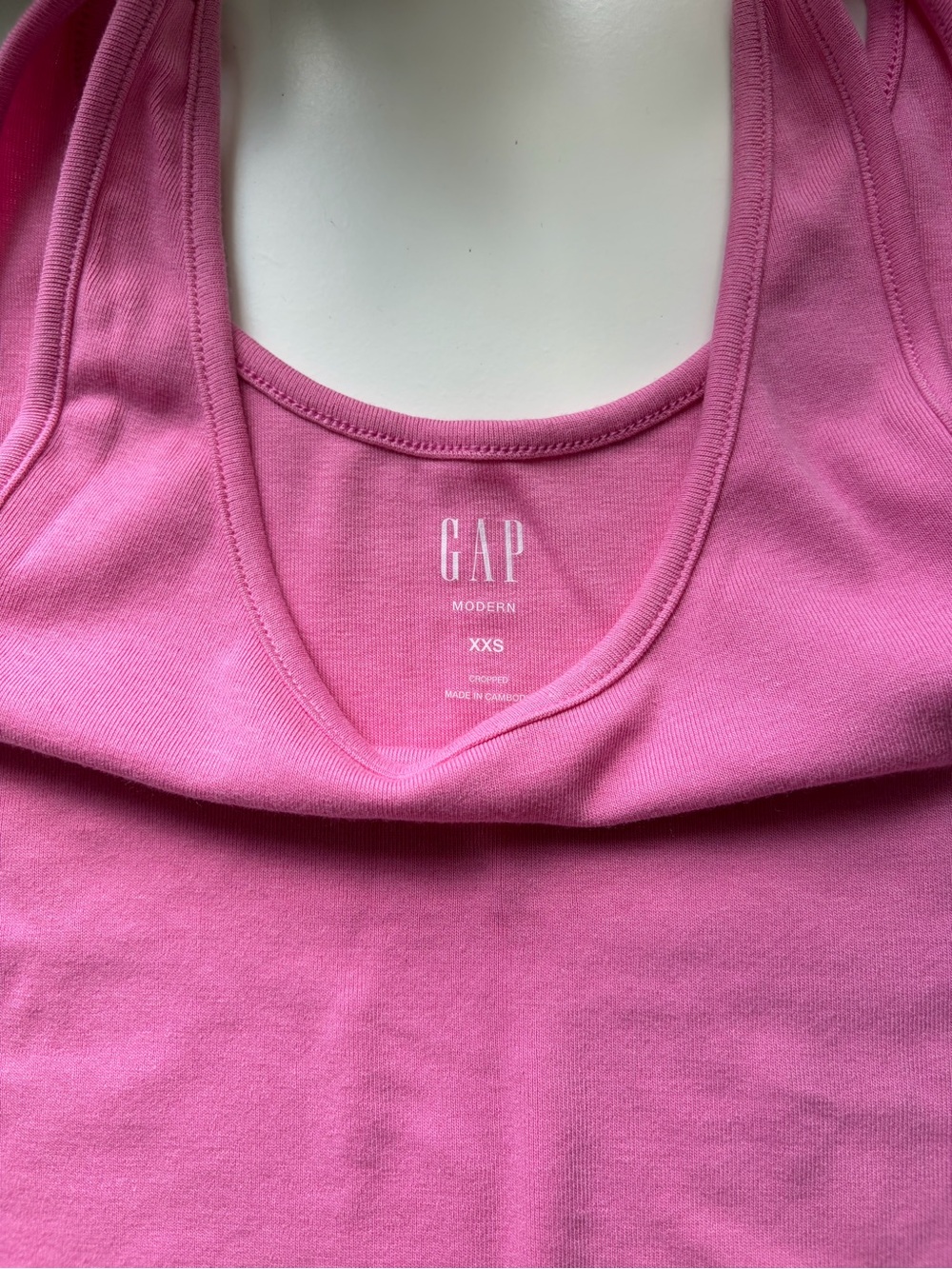 GAP Pink Ribbed Tank Top - Picture 2 of 3